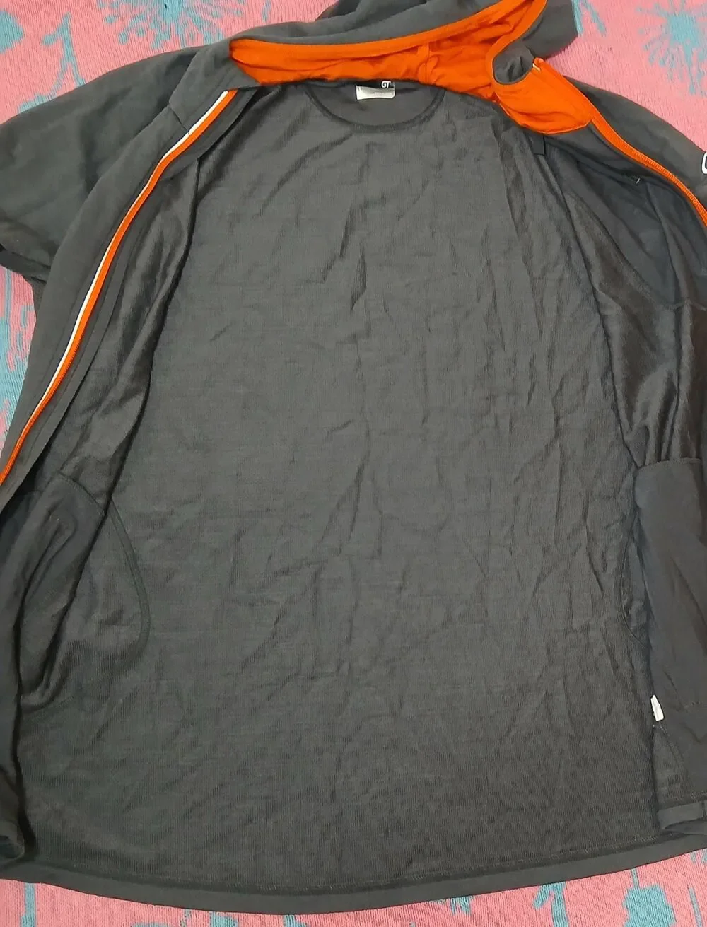 Icebreaker mens large gt thick merino wool full zipper sweater jacket gray